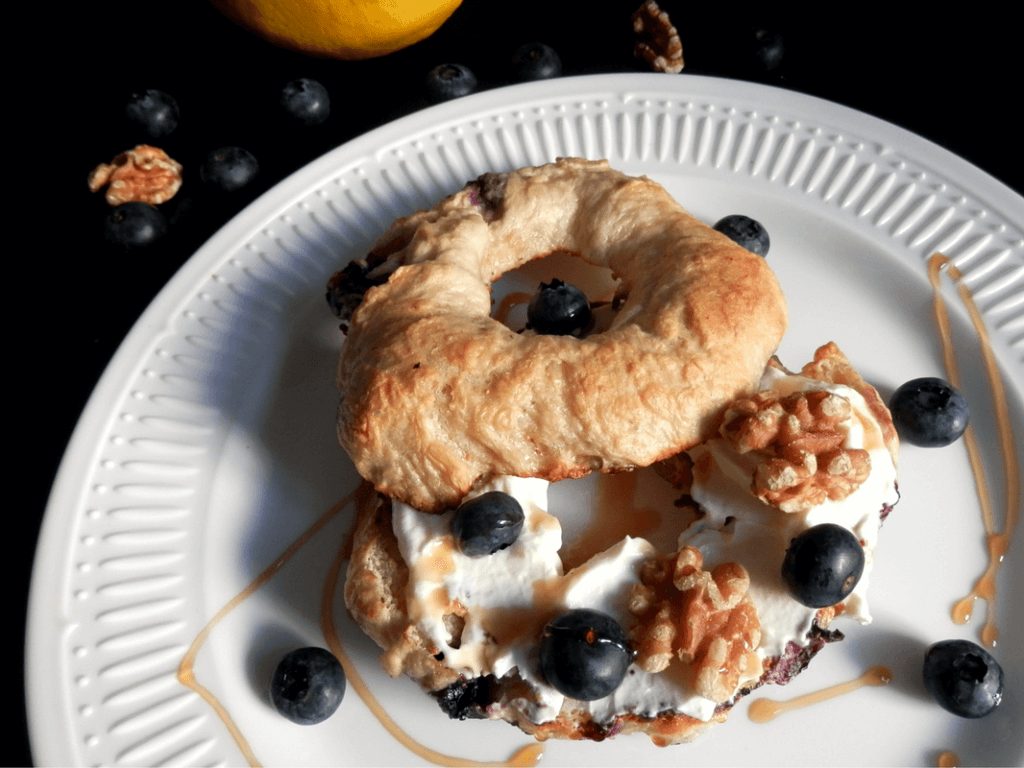 ladybella blaubeer bagels frühstück