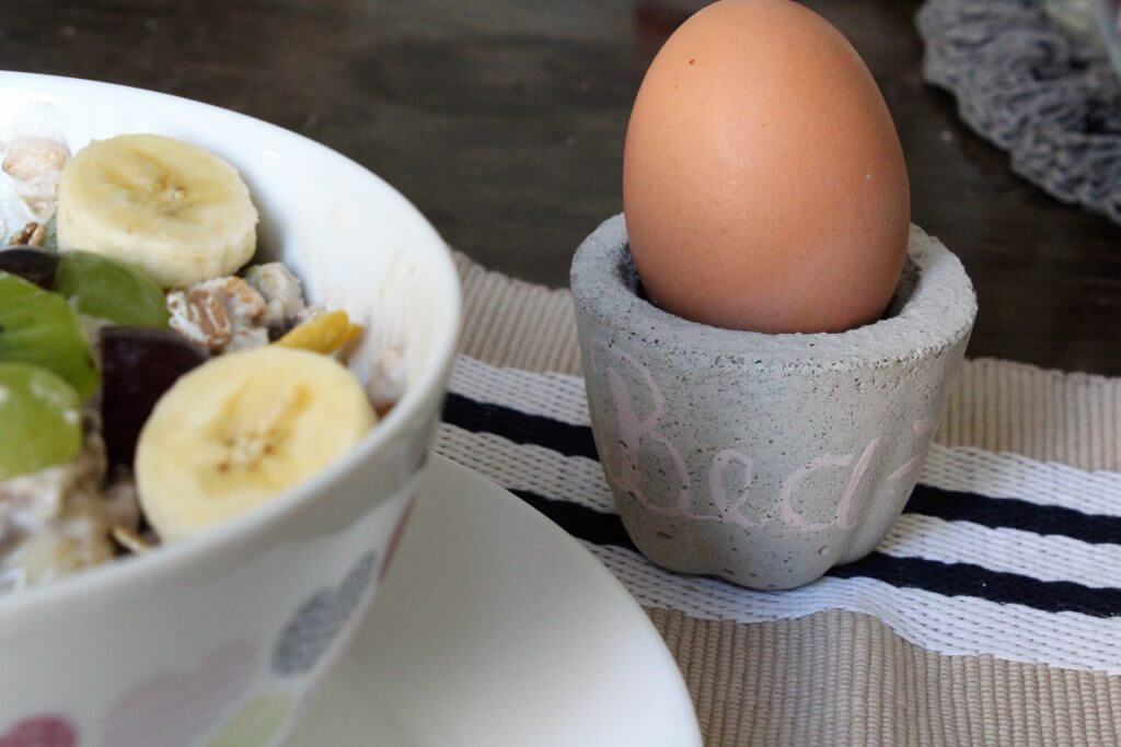 Eierbecher in Betonoptik selber machen DIY