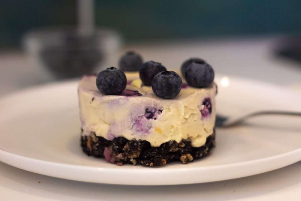 Blaubeer-Cheesecake-Törtchen-cafe Zanetta für DIY-Workshops Fürth
